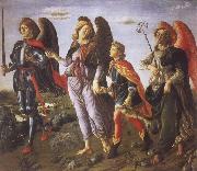 Francesco Botticini Tobias and the Three Archangels oil painting on canvas